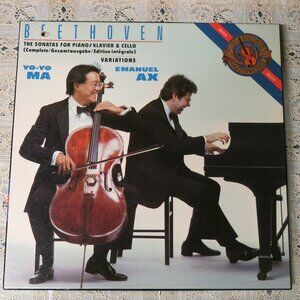 Ludwig Van Beethoven Yo-Yo Ma, Emanuel Ax CBS Records Masterworks 33.5 rpm Vinyl